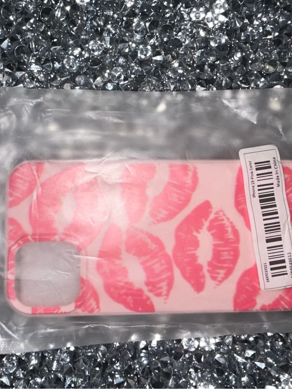 Pink Lip Print Phone Case - Women Accessories